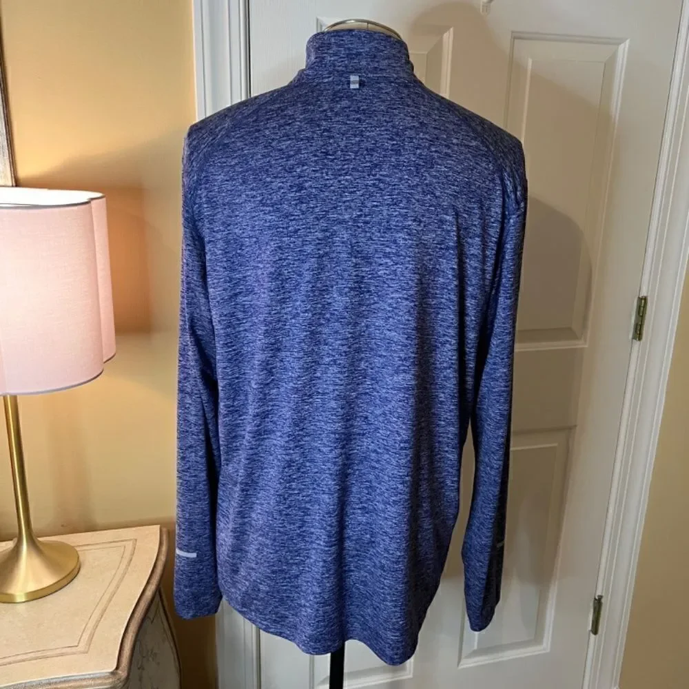 EUC Lot of 2 Men's Nike Dri-Fit Half Zip Pullover Shirts Blue & Green Size XL